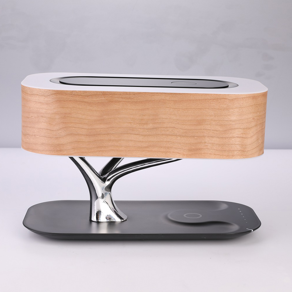 MESUN Modern Dimmable Wireless Charging Tree LED Desk Lamp for Hotel Bedroom