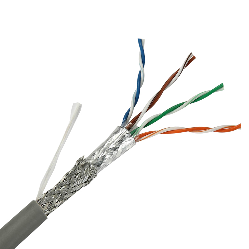 Cable de conexión Lan trenzado CAT5E de cobre desnudo blindado