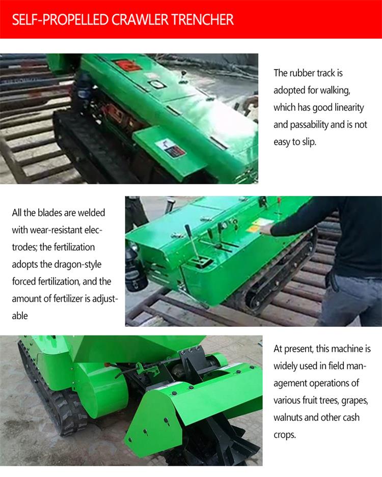 Multifunctional farm trencher micro trenching machine remote digging trencher discount price