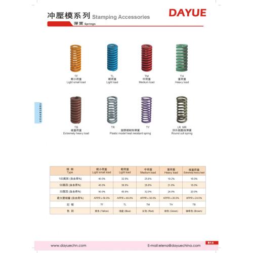 JIS Standard Mould Components Tf Light Load Spring