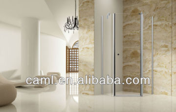 CAML half-framed diamond bi-fold shower door with handle on both side