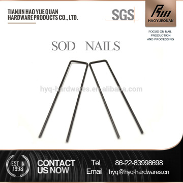 Copper plated staples electric fence insulator stap sod nails