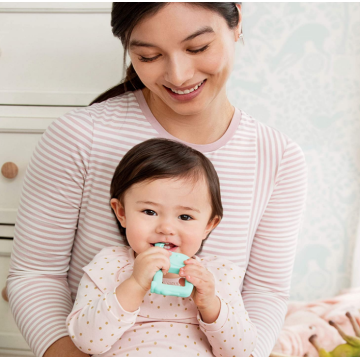 Cuchara de teether de silicona de elefante de grado alimenticio personalizado