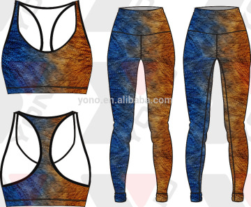 Fashion Women Yoga Suit Pants Sports Bra Sportswear Set