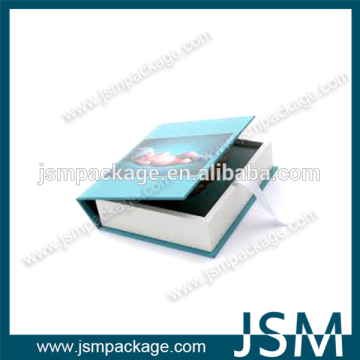 Recycled material book shape paper gift box