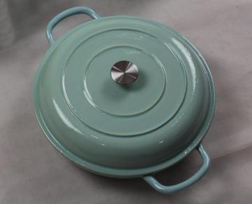 Enamel cast iron round casserole