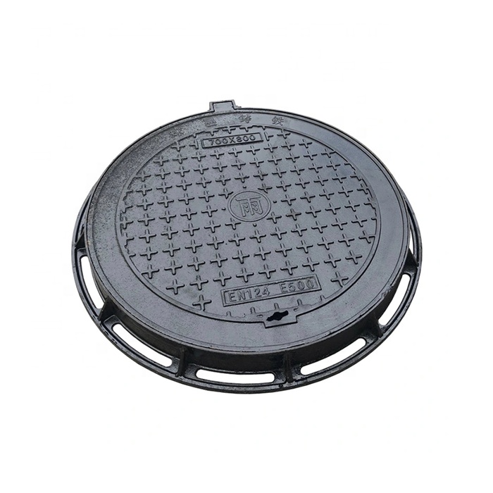 EN124 Heavy Duty Epoxy Painting Waterproof Ductile Iron Sand Casting Iron Round Inspection Manhole Cover Mould