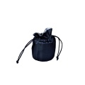 round satin drawstring bag for bottle wine