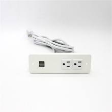White Double Socket With USB