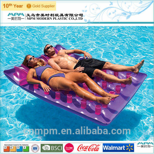Inflatable Pool Float Double Bed with Head Rest, Pocket Air Mattress                        
                                                Quality Choice