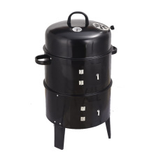 Barrel-shaped BBQ smoked stove outdoor charcoal barbecue stove household small smoked grilled barbecue stove