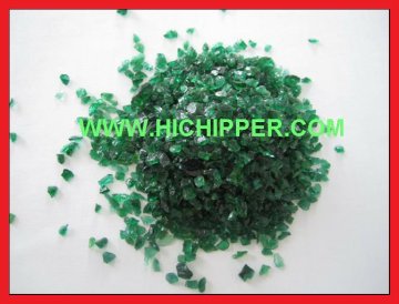 Crushed colored glass granule