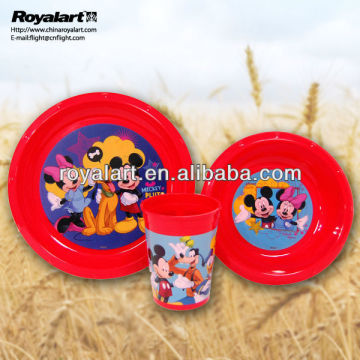 3PCS plastic dinner set