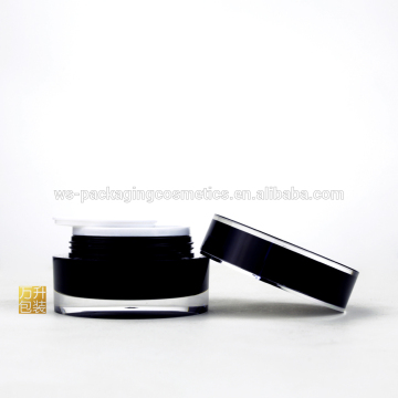 Black Acrylic Hotsales Plastic Cosmetics 30 ml Plastic Jar