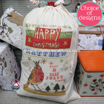 Christmas canvas santa sack present bag