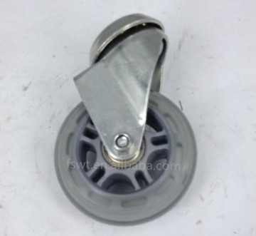 Medium Duty 3" Threaded Stem Clear PU Wheel Socket Casters