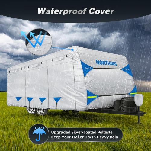 Upgraded Windproof Travel Trailer Cover