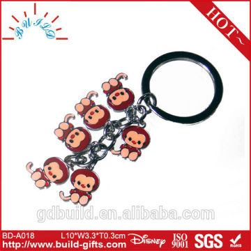 latest fashion monkey shaped metal key ring Promotion key ring