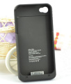 Großhandelsgesellschaft 1900mAh günstige Backup Batterie Ladegerät Power Case für Iphone 4 4 s