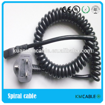 spiral cable cords with euro plugs