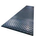 Wear resistant rhombic rubber sheet for roller wrapping