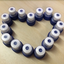 Blue Color PP Sport Push Pull Closure Cap with Dust Cover