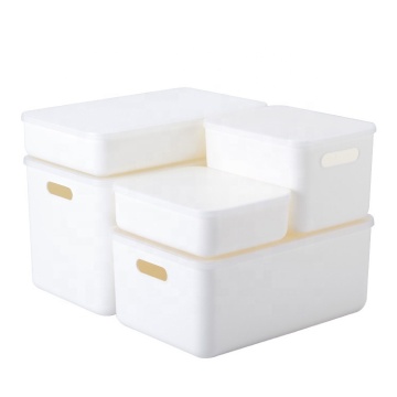 white Plastic container storage box for Storing clothes