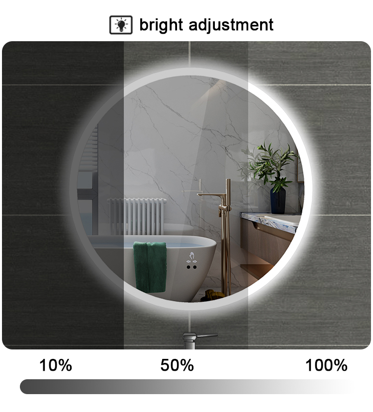 Round Bathroom Mirror with Lights