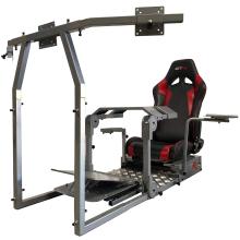 DIY Black Anodized Aluminum Frame Sim Racing Cockpit