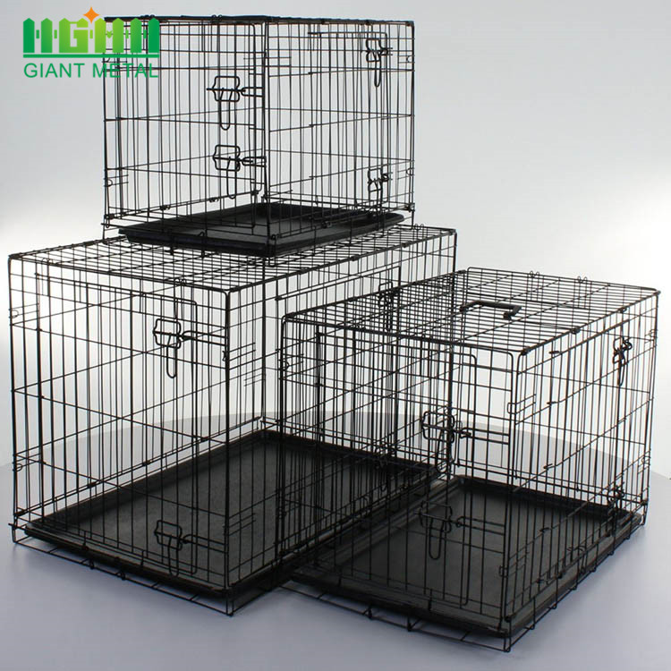 Stainless Black Steel Dog Cage	Cheap Price