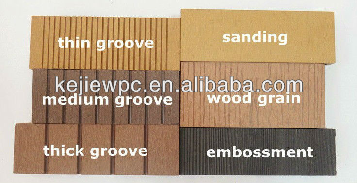 Deep wood grain outdoor WPC floor 3D embossed wood plastic composite decking Deep embossing WPC board