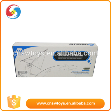 Mini children's plastic battery operated electric toy power airplane model with manul