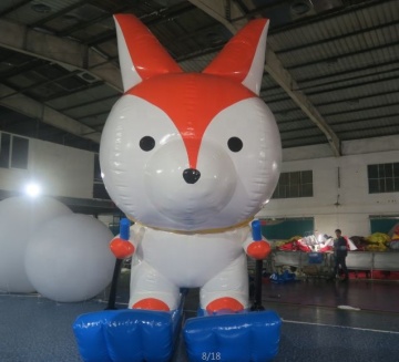 Customized Outdoor Inflatable Cute Cartoon Fox Character Models