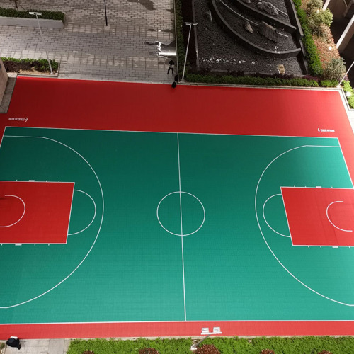 Outdoor basketball Court---interlocking sports floor