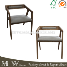 french solid oak wooden dining chair, oak chair with armrest, oak dining chair