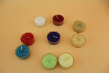 Multi Color Plastic Cup Tea Candle