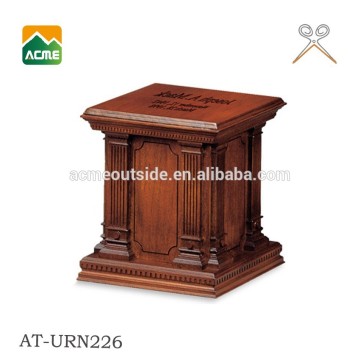 AT-URN226 solid wood good quality cremation urns factory