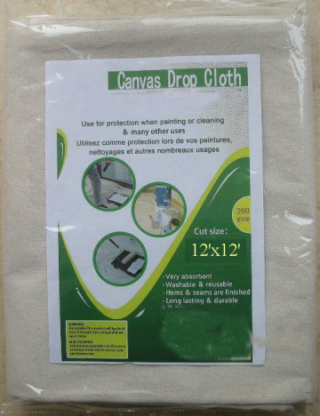 300GSM Twill Canvas Drop Cloth 9X15FT Cotton Drop Sheet