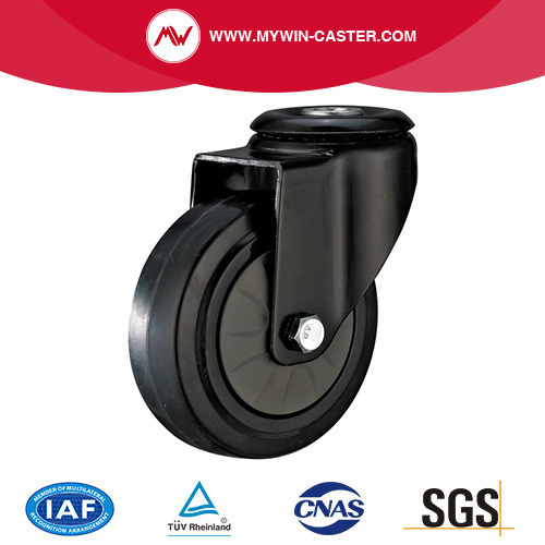 American Type Medium-light Duty Bolt Hole Swivel Rubber Caster