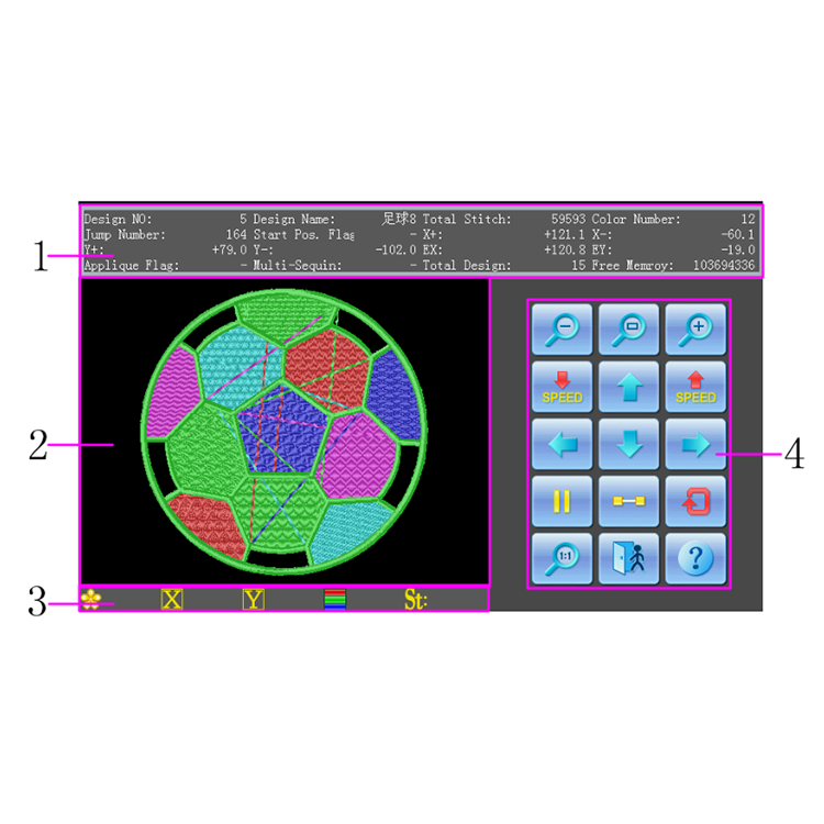 Dahao 285A Embroidery Software operating system