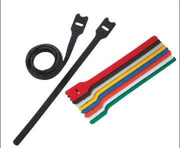 Colored Custom Hook and Loop Cable Ties