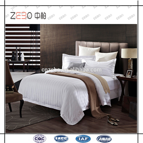 Hotel Linen Supplier Cotton White Stripe Used Bed Sheets for Hotel or Hospital