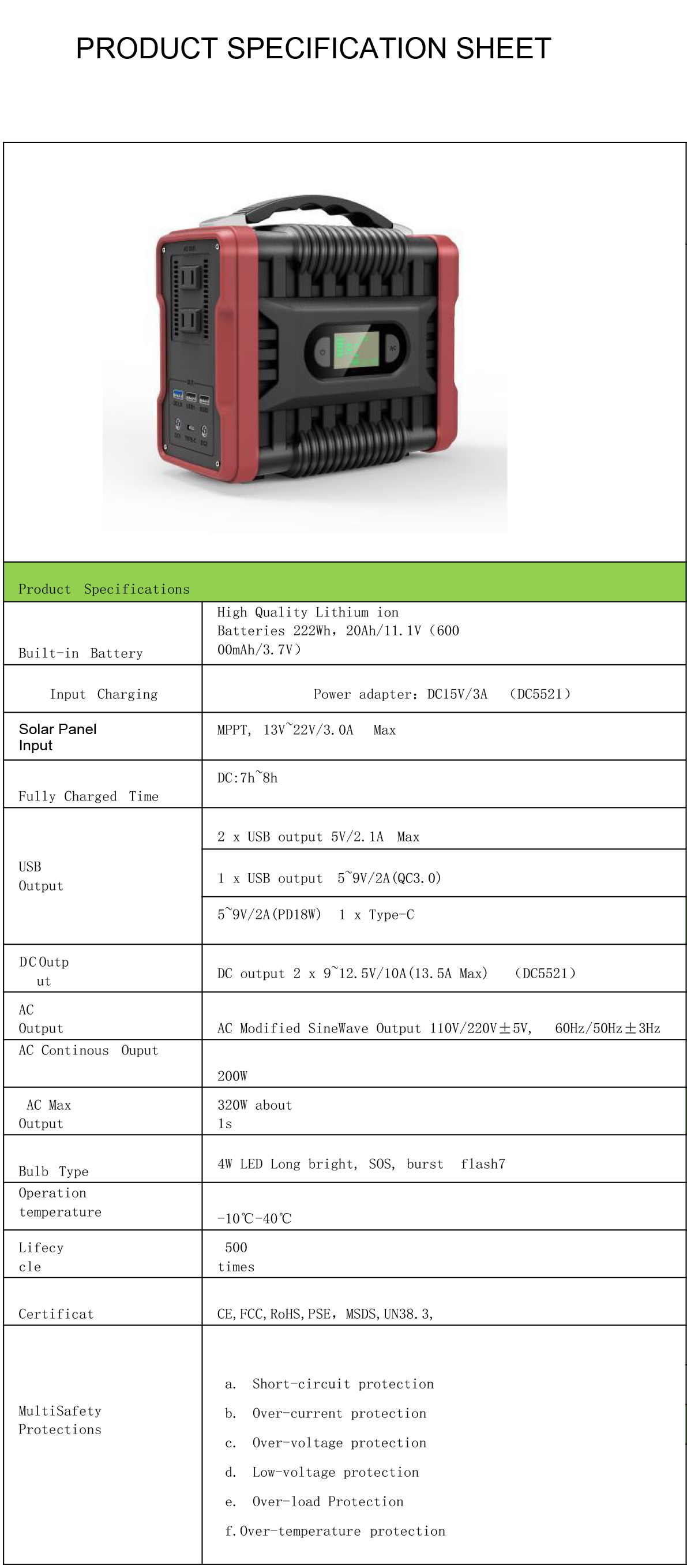 Solar generator