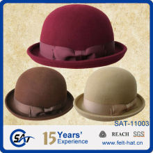 100% wool felt lady bowler hat