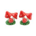 Multi Design 3D coloré champignon résine Cabochon breloques belle maison paysage ornement fée jardin accessoires