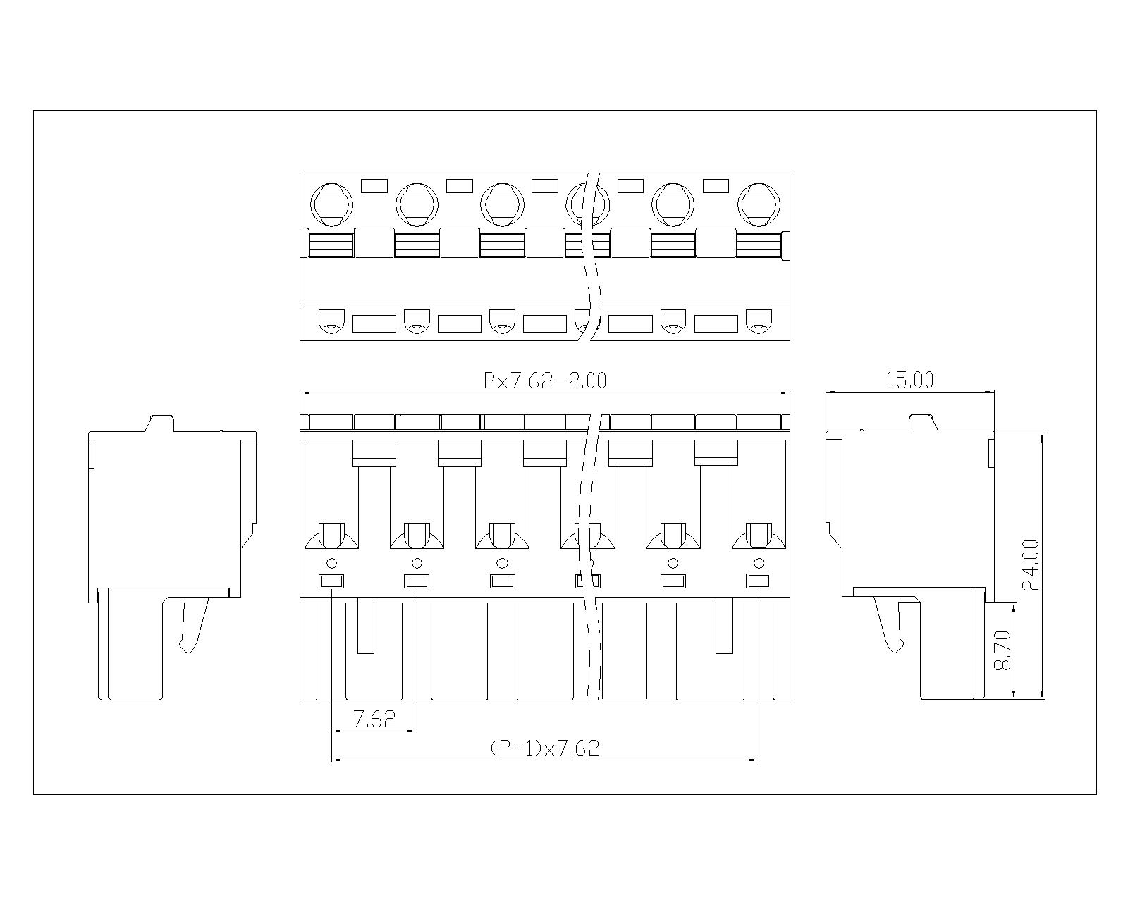 AT125-7.62-XX-X-EDGKD PCB Spring Terminal Blo AT125-7.62-XX-X-EDGKD PCB Spring Terminal Blo