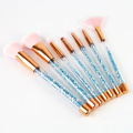 2021 New Lovely Blues 7pcs Travel Makeup Brush Set OEM & ODM