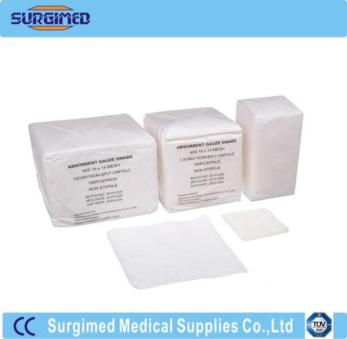 medical gauze swab cotton fold or unfold