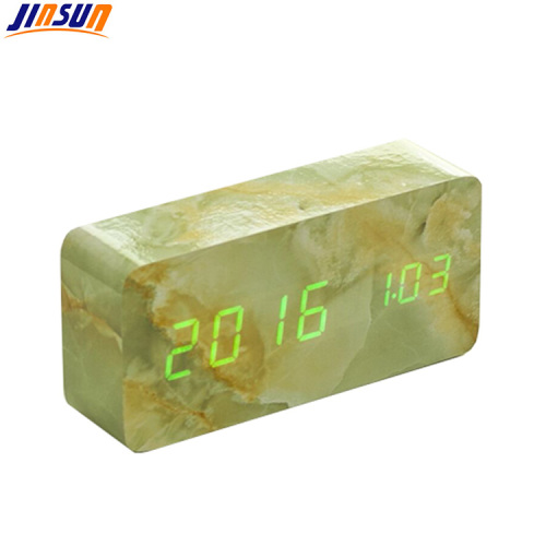 Inicio Decro Led Clock In Marble Effect