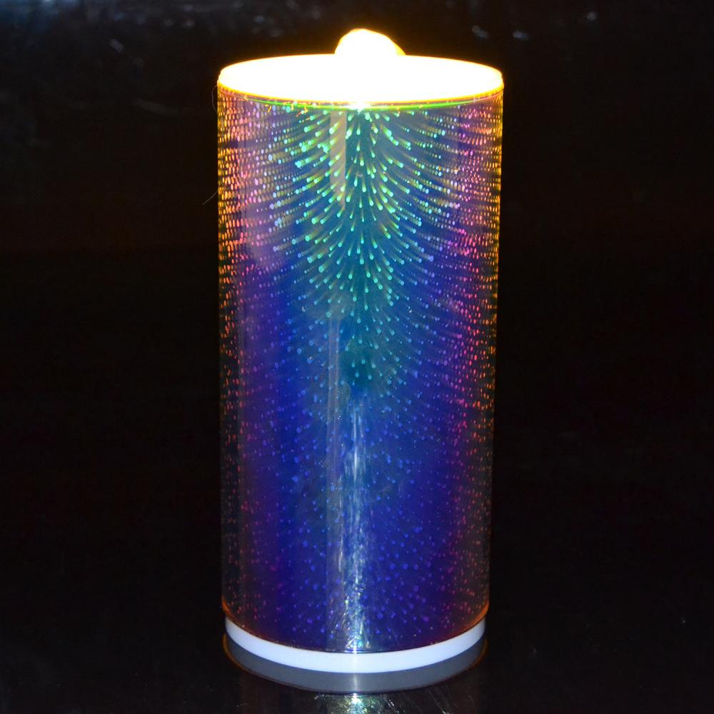 3D Fireworks Led Glass Water Fountain Candles
